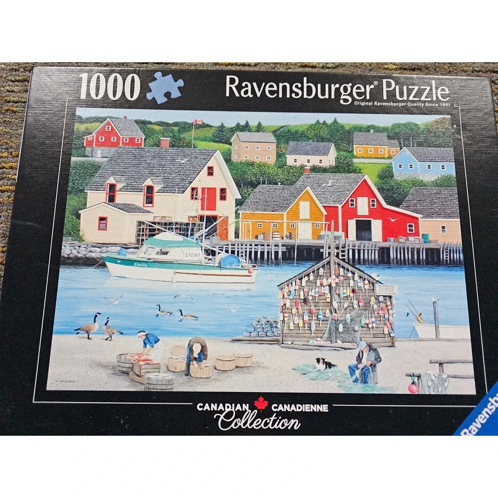Fisherman's Cove Ravensburger Canadian Collection Puzzle 1000 Pc 27 x 20 195480